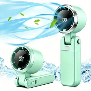 Handheld Fan, 5 Speeds Portable Hand Held fans folding, USB Rechargeable Electric Mini Fan, silent deck fan, Small Pocket Fan for Home School Office Outdoor Sport Travel