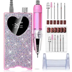 Professional Nail Art Drill Kit, 1 Box 35000RPM Electric Nail Drill Machine & Accessories, Nail Art Drill Kit for Manicure and Pedicure, Diy Manicure, Nail Drill Polisher
