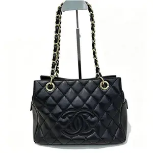 Pre-owned CHANEL Black Caviar Leather Gold Hardware Single Flap Shoulder Bag Stylish Bag Fashionable Bag