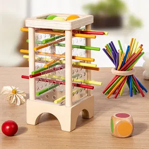 Children's Interactive Stick Game - Colorful educational toy for cognitive development and attention training, including mixed color sticks and double-layer puzzles, ideal birthday or holiday gift, winter toy for children