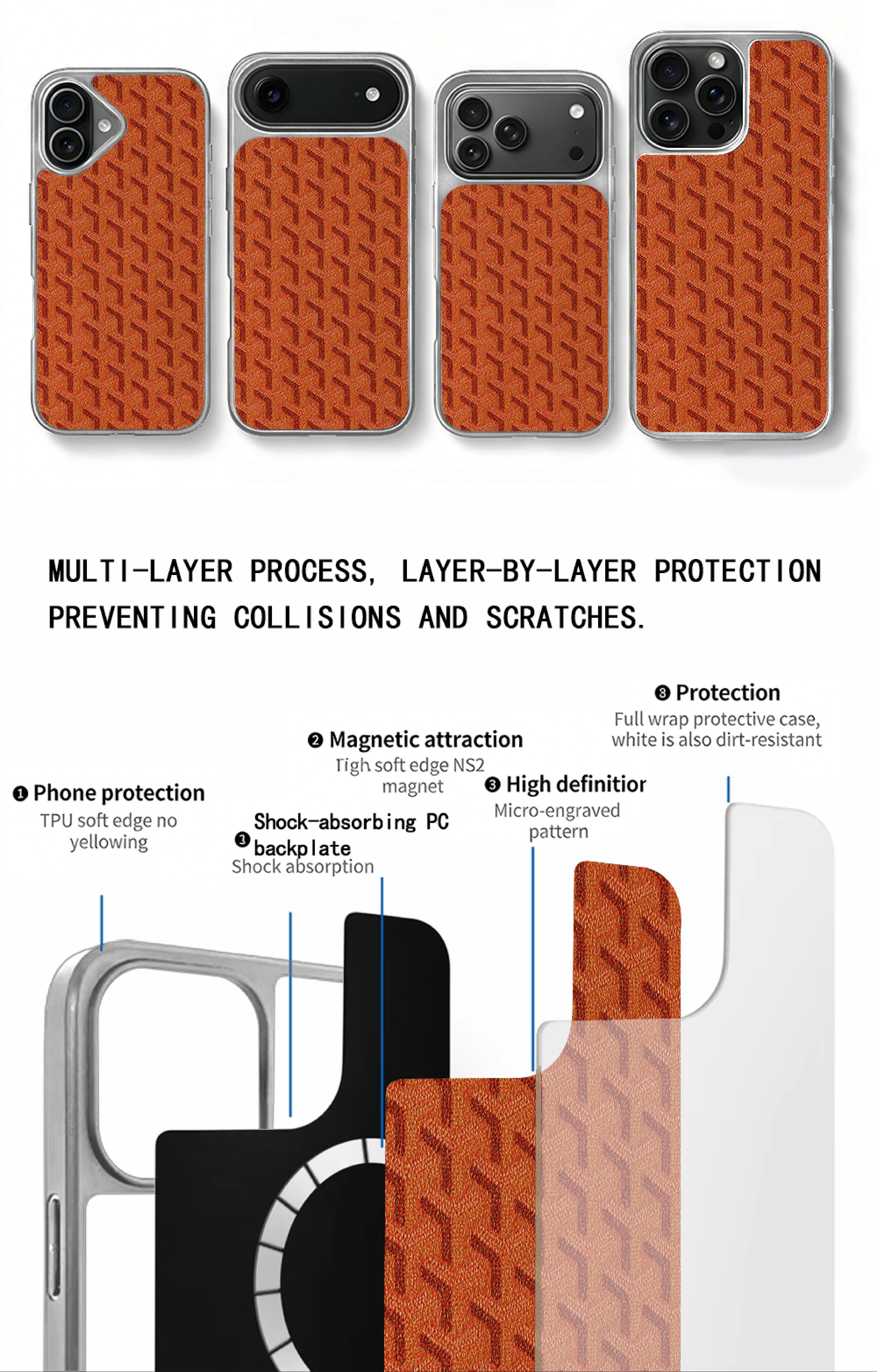 Luxury Plated Designer Case for iPhone 17 16 15 14 Pro Max - Elegant Chevron Pattern, Electroplated Shockproof Protective Cover, High-End Aesthetic Phone Shell for Men Women