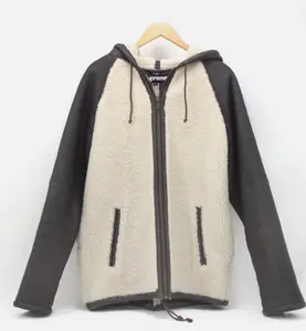 Supreme Boa Mouton Leather Jacket Brown Size Medium