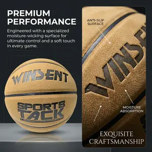 Premium Suede Basketball , Sweat-Absorbent Non-Slip, Pro-Level Performance for Training & Games