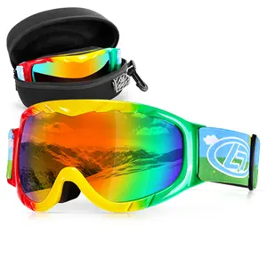 Kid Ski Goggles Outdoor  Off-Road Motorcycle Goggles with 2 Interchangeable Lenses Photochromic Frameless Design for All Snow Enthusiasts
