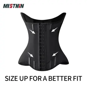 MISTHIN Women's Plus Size High Waist Faja Body Shaper - Double-Wrap Compression Waist Trainer Body Shape Cincher, Polyester Blend; Note: Prolonged wear may cause slight discomfort for certain skin types with no health risks