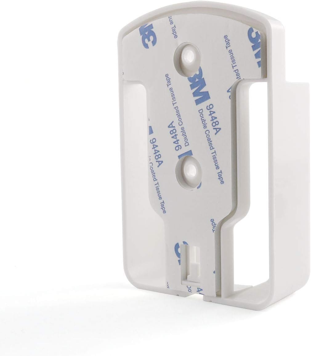 White Wall-Mounted Remote Control Holder – Self-Adhesive Media Organizer Rack for Air Conditioner & TV Controllers White Wall-Mounted Remote Control Holder – Self-Adhesive Media Organizer Rack for Air Conditioner & TV Controllers