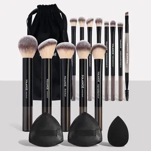 Professional Makeup Tools Set, 17pcs/set Makeup Sponges & Puffs & Cosmetic Bag, Soft Bristles Makeup Brushes, Travel Brushes Set, Makeup Brush Kit for Women and Girls