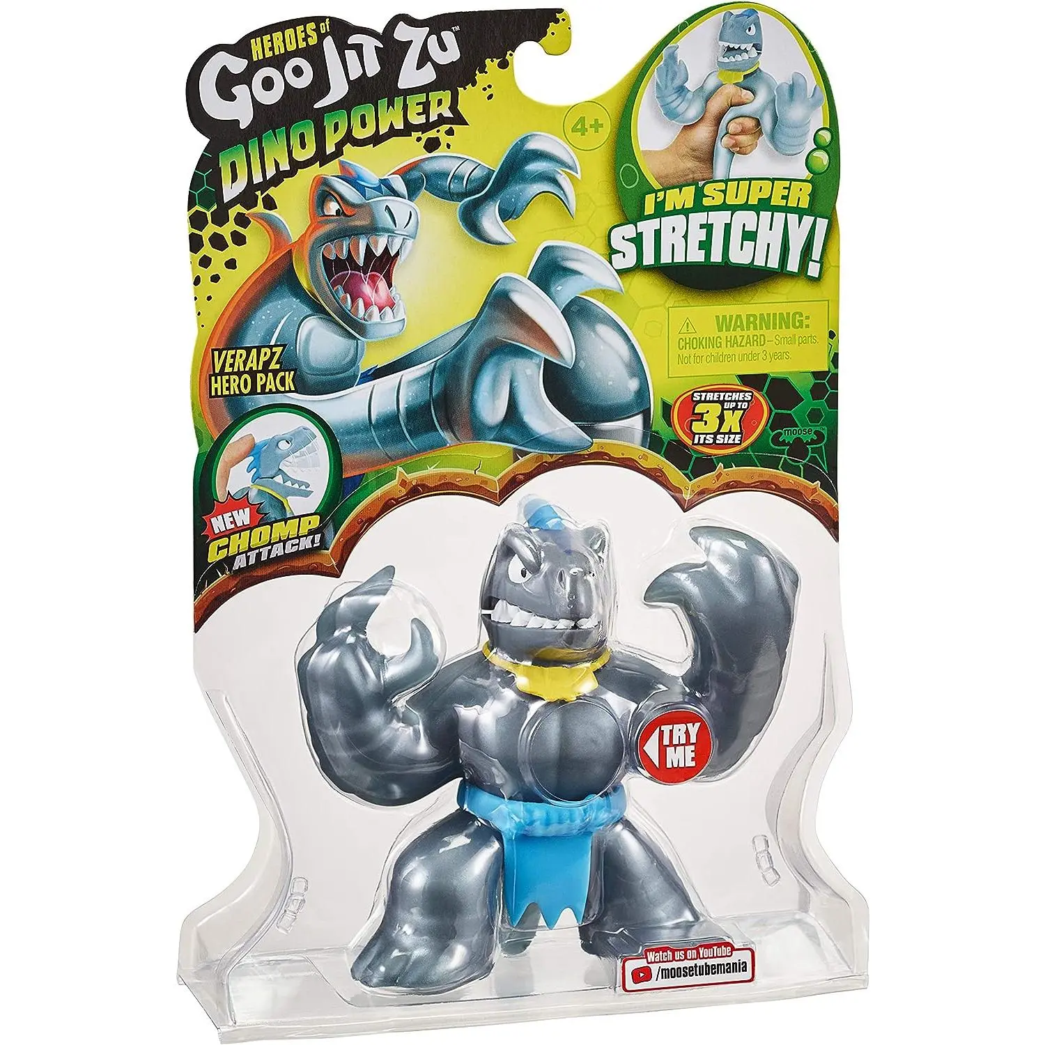 Heroes of Goo Jit Zu Dino Power Animal Action Figure - Verapz The Velociraptor, Multicolor, Animal Action Figures