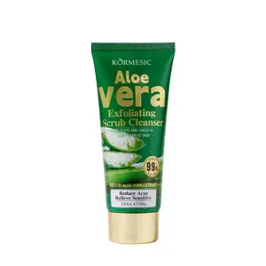 Aloe Vera Exfoliating Scrub [Gentle + Exfoliating] - 2-in-1 Deep Cleansing Face Wash for Oily & Acne Skin, Pore Minimizer