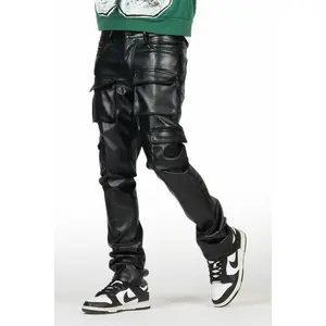 Kap Black Skinny Faux Leather Fit Jean