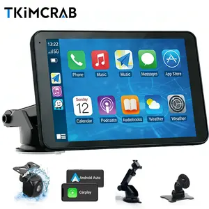【TKIMCRAB】2026 Newest Gift for Family or Friends! Portable Carplay Screen for most Vehicle Models, 7 Inch IPS Touchscreen Car Stereo, Support Wireless Carplay & Android Auto, GPS Navigation, Mirror Link,Bluetooth, AUX,FM Transmitter,Backup Camera