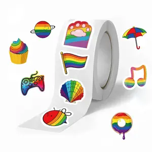 LGBTQ+ Themed Sticker (500pcs/roll), Creative Decorative Sticker, DIY Decals for Water Bottle, Laptop, Phone Case, Scrapbooking, Journal Making