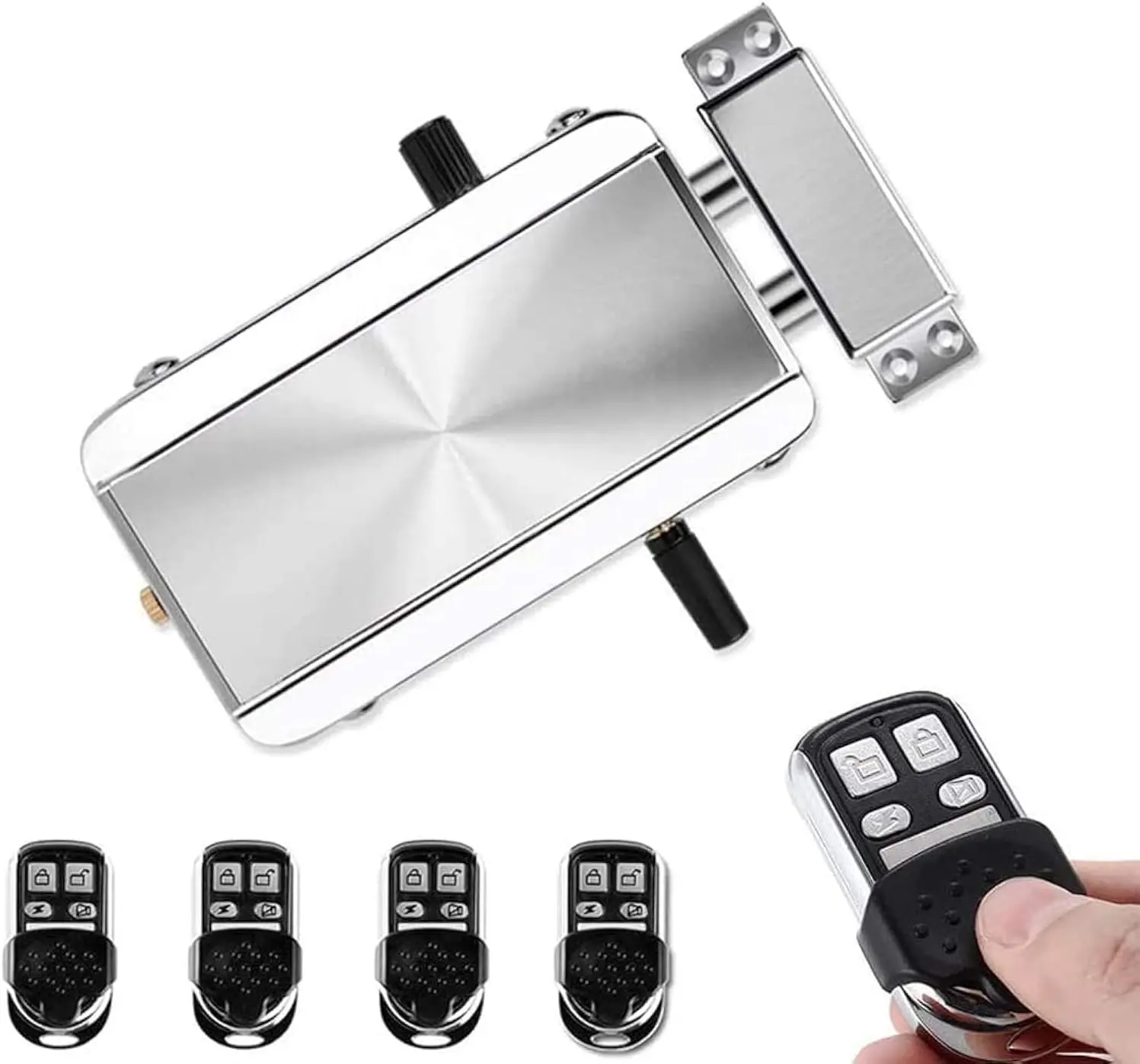 Remote Control  Intelligent Door Lock,   Anti-   Keyless Deadbolt Access Control System with 4 Remote Control