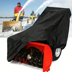 1 Piece Heavy-Duty Snow Blower Cover - Lawn Mower & Snow Thrower Protector, Oxford Fabric with Drawstring Closure, Fade-Resistant All-Weather Protection, Reinforced Stitching, Multi-Functional Outdoor Equipment Cover for Year-Round Use