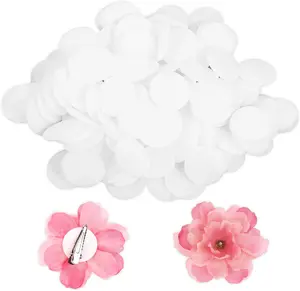 200 count Round Felt Circles, White Felt Circles for Crafts 1 Inch Pre Cut Craft Pads Non-Woven Fabric Circle Soft Thick Fabric Circle for DIY Sewing Handcraft Flower Making Hair Accessories