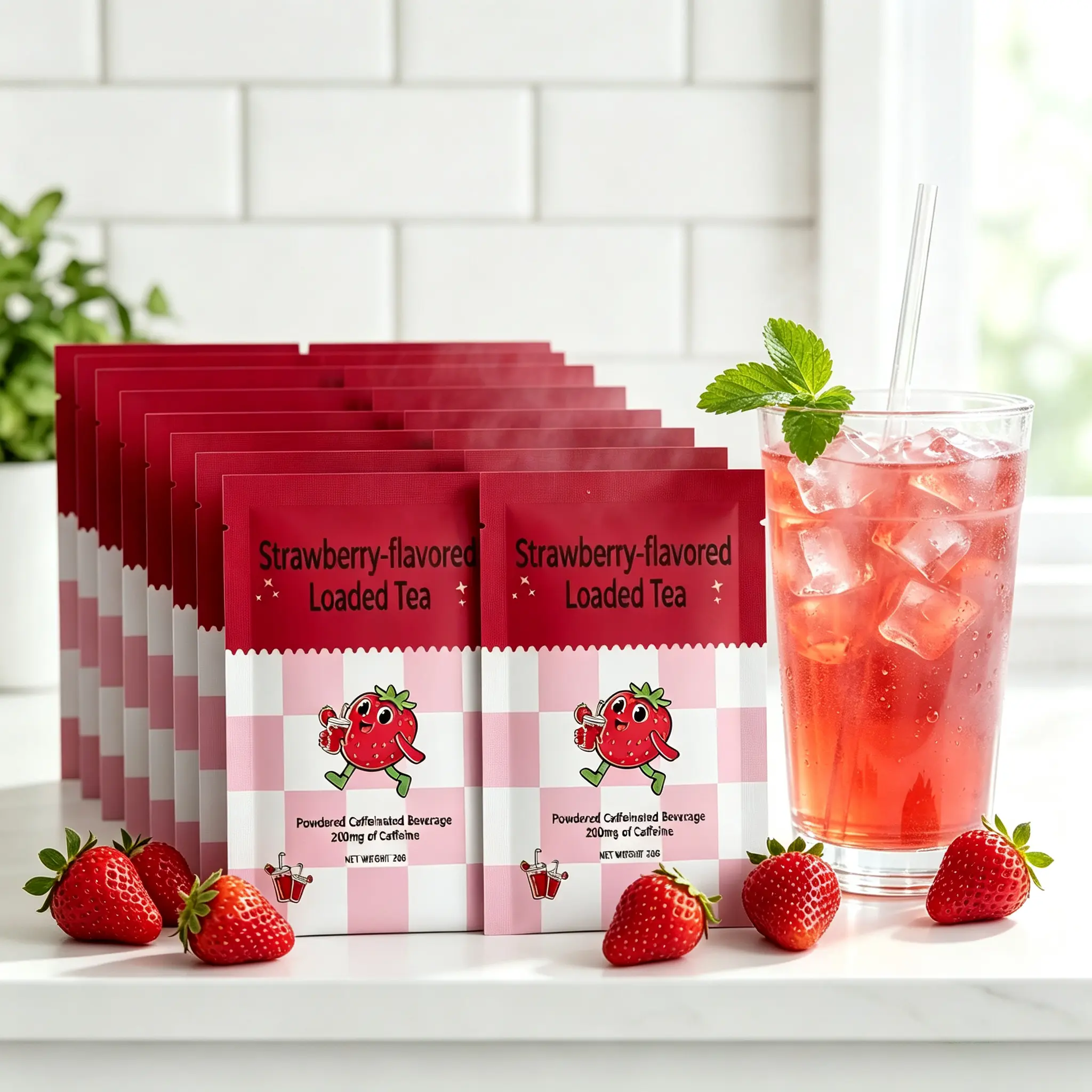 Loaded Tea - Powder Mix (10-Pack,32 oz) I Caffeinated Beverage Mix | Sugar Free |Refreshing I Low-Calorie Energy Drink Mix