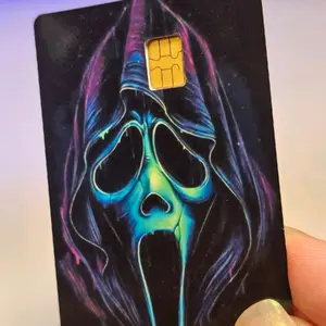 Thee Face Halloween Credit / Debit Card Skin | Aesthetic Credit Card Skin Sticker