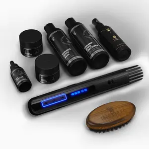 The Beard Struggle Inferno Beard Growth Kit with Heat Spray & Straightener - Beard Hair Care