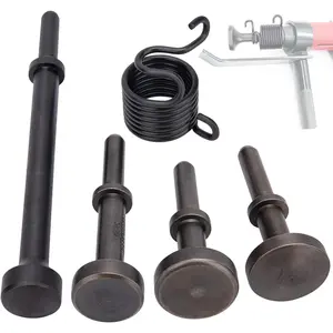 Smoothing Air Hammer Bits Set, Smoothing Air Hammer Tool Kit Air Hammer Atachments Air Chisel Bits, Extended Length Pneumatic Hammer Bit with Spring, Power Hammer Drills Tools & Home Improvement