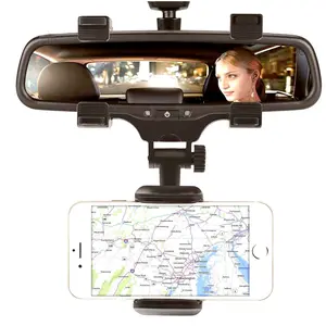 Universal Car Rear view Mirror Mount Stand Phone Holder Cradle For Cell Phone