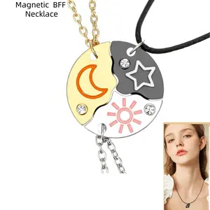 Best Friends BFF Necklaces for 3 Sun Moon Star Friendship Besties Gifts for Best Friend Anniversary Birthday Gifts for Women Girls Soul Sisters Graduation Gift 3 Pcs Matching Friendship Faimly Mother and Daughter Necklace