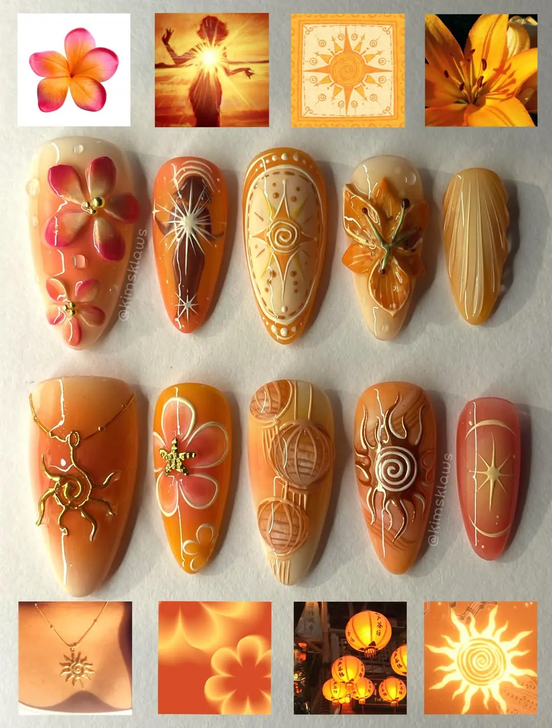 Blue Stripe Press-on Nails, 6458451