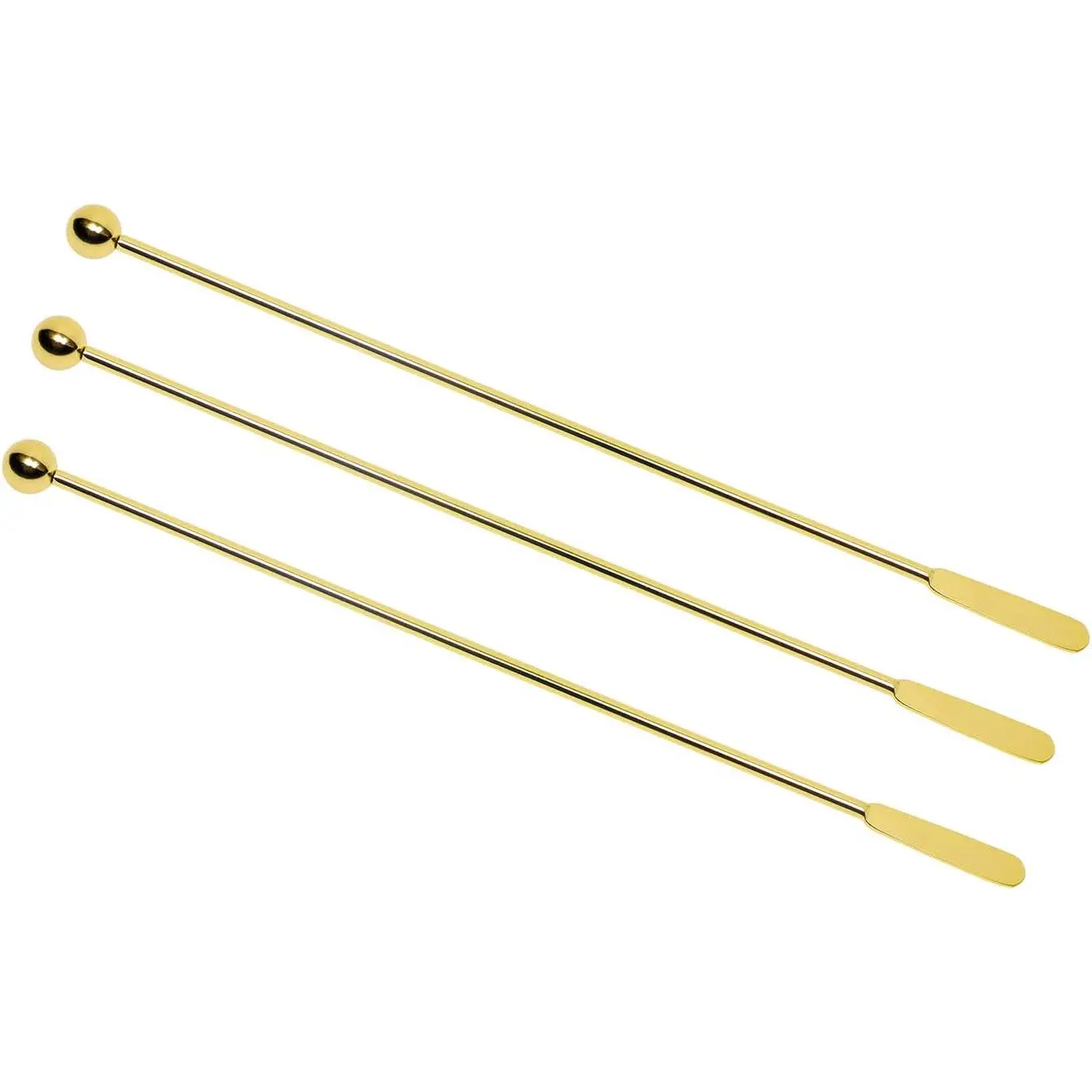 3 count 7.4 Inch Coffee Stir Sticks  Stainless Steel  Long Swizzle  Stirrers for Beverage Office  Milk Juices Drink