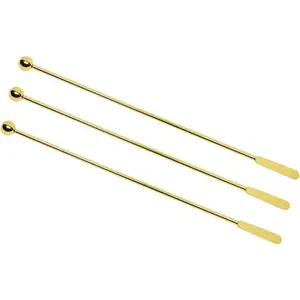 3 count 7.4 Inch Coffee Stir Sticks  Stainless Steel  Long Swizzle  Stirrers for Beverage Office  Milk Juices Drink