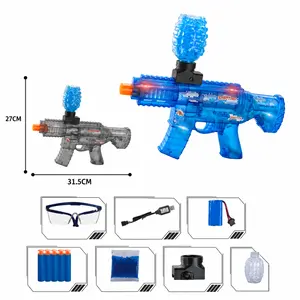 2-in-1 M416 Electric Gel Ball Blaster Gun with Soft Foam Darts, USB Rechargeable Outdoor Toy Gun for Kids & Teens, Backyard Shooting Game