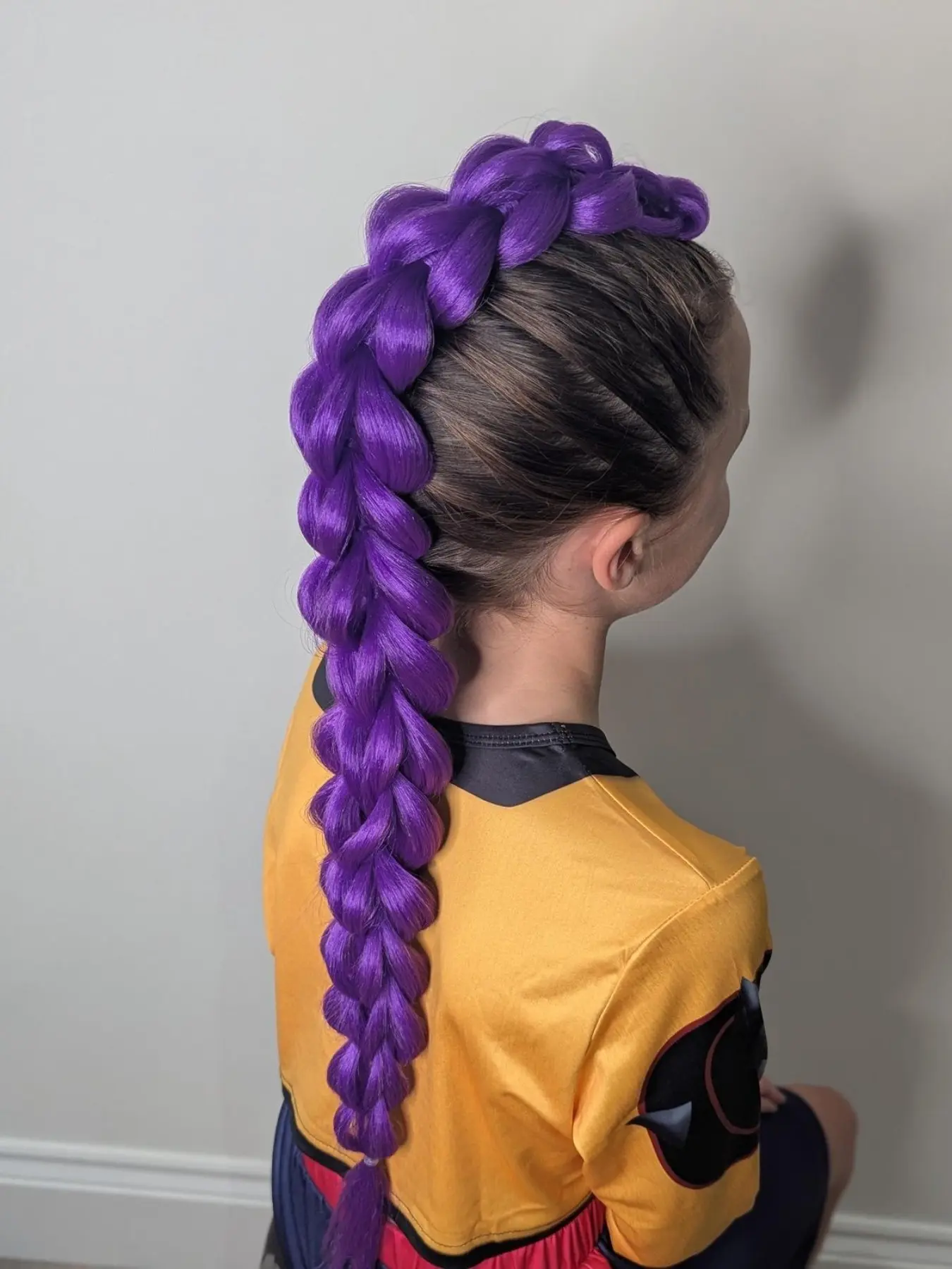 Purple Braiding Hair 26 Inch Pre Stretched Braiding Hair Extensions  Long Synthetic Crochet Hair Twist Braids Synthetic Braided Hair for Stage Party Halloween Costume Cosplay Synthetic Straight Hair Piece