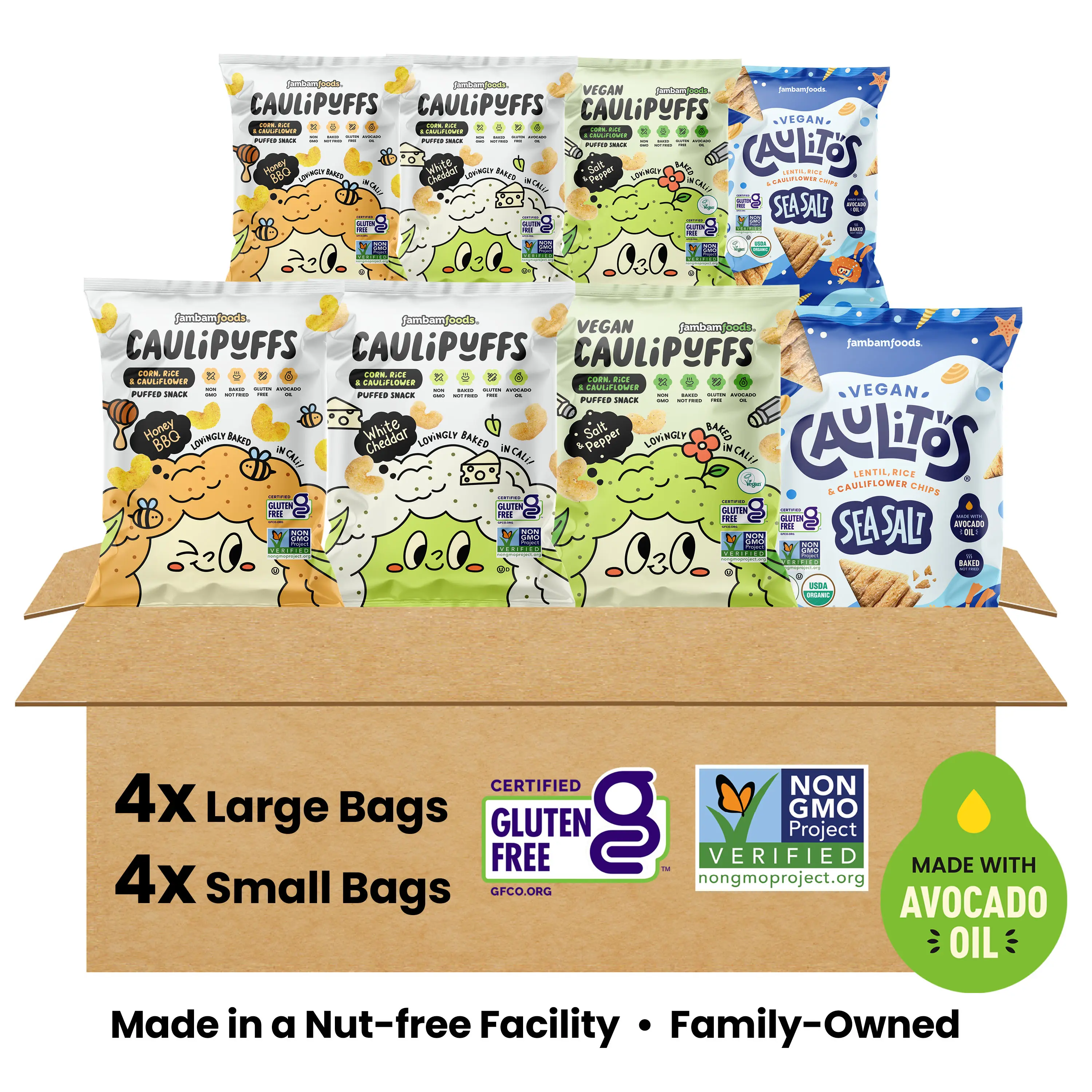 CauliPuffs + Caulitos Big Bundle 8pk CauliPuffs + Caulitos Big Bundle 8pk