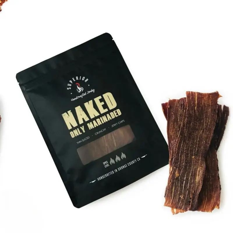 NAKED • BEEF JERKY CHIPS • CRUNCHY • CRISPY Savory 3 oz