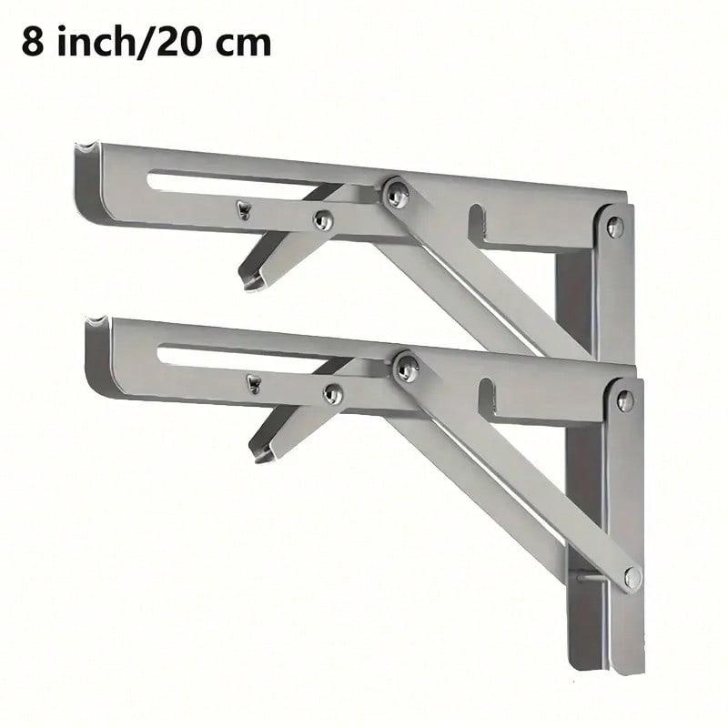 TAIMASI Heavy-Duty Folding Shelf Brackets - Space-Saving Wall-Mounted Design For Tables & Workbenches | Includes Mounting Screws - Seasonal Solution For: • Labor Day Workshop Upgrades • Thanksgiving Extra Serving Space • Christmas Gift For DIY Enthusiasts