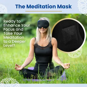 Relaxation-Minded Comfortable Meditation Mask for Stress and Anxiety Relief 3D Breathable Memory Foam Eye Mask 100% Light Shade Sleeping Mask with Adjustable Band