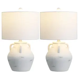 Altea 20.5" Rustic Coastal Pottery Jar LED Table Lamp