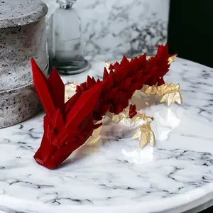 Baby Crystal Dragon Customizable 3D Printed Dragon Mythical Printed Dragon Design Poseable Home Decor Two Sizes Baby Dragon Sensory Tool
