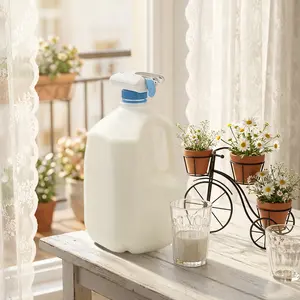 Automatic Drink Dispenser Hands-FreeBeverage Dispenser for Fridge Easy Milk DispenserPerfect for Milk Juice Water Ideal for Parties HomeKitchen Utensils Bottle Gallon Straw