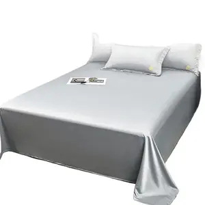 Nanjiren Summer Ice Silk Bed Sheet Three Piece Set for Student Dormitory Cool Feeling Single Bed Sheet Home Use