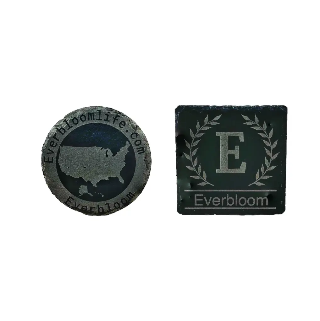 Custom Engraved Slate Coasters - Personalized with Name, Monogram, or Initials - Perfect for Weddings, Housewarming, and Gifts - Tableware