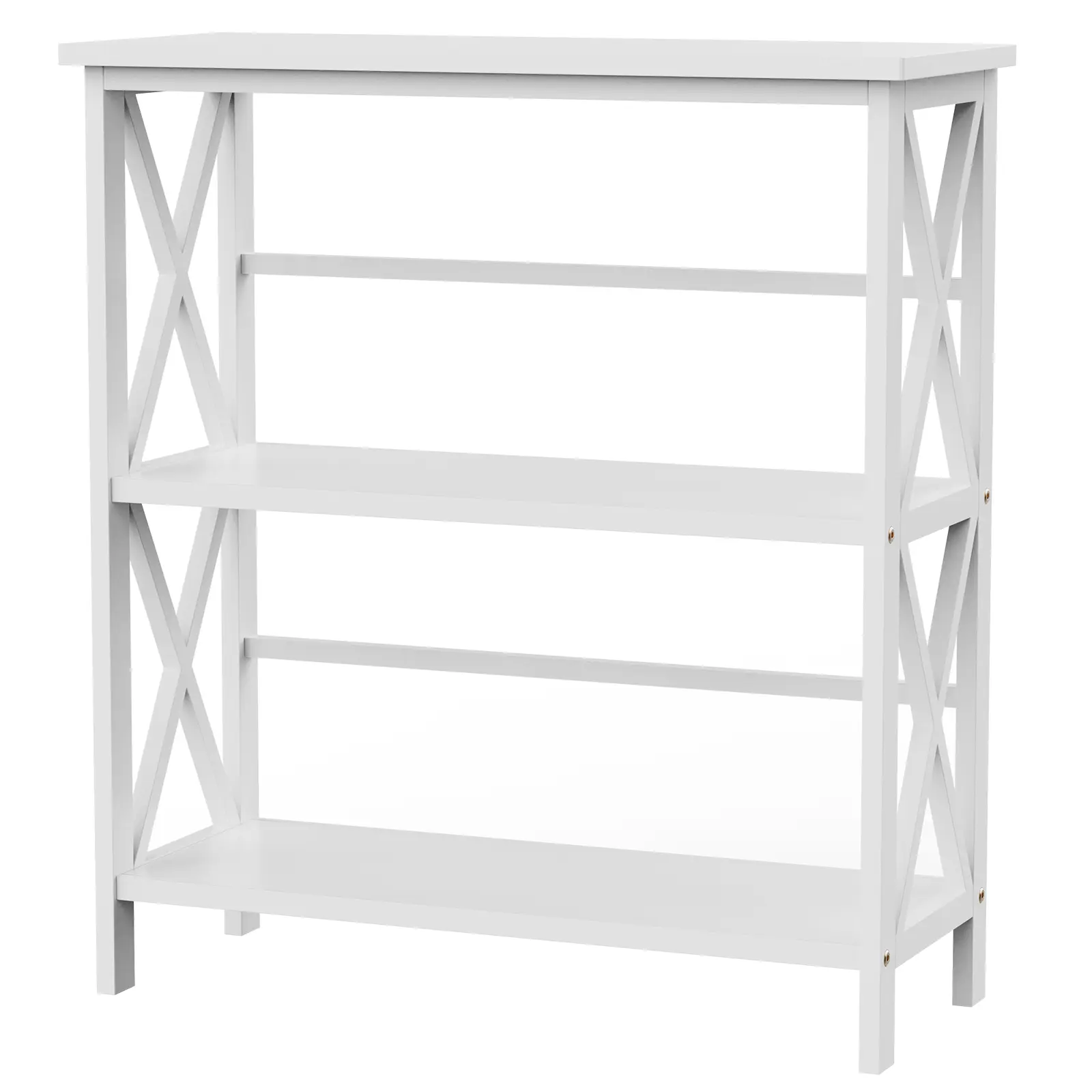 Sweetcrispy 3-Tier Drill-Free Metal Floating Bookshelf Book Rack - 35-Inch Matte Finish Wall-Mounted Office Furniture, Smooth Burr-Free Edges, Easy-to-Wipe Small Room Organization Storage System Shelf for Home Office