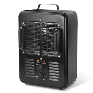 Milkhouse Space Heater 1500W, Electric Portable Heater with Thermostat and 3 Heat Settings, Safe and Quiet Heater for Home, Office, Garage Workshop