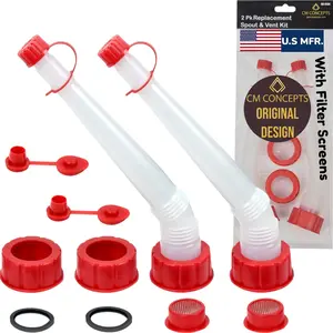 CM Concepts Replacement Gas & Water Can Spout (Nozzle) Kit-Long, Angled (2) Kitchen Plastic