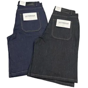 Men's Baggy Fit Raw Denim Jean Shorts