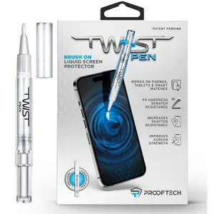 TWIST PEN Liquid Glass Screen Protector for up to 10 Devices - Brush On Scratch and Crack Resistant Nano Protection for All Phones Tablets Smart Watches Universal