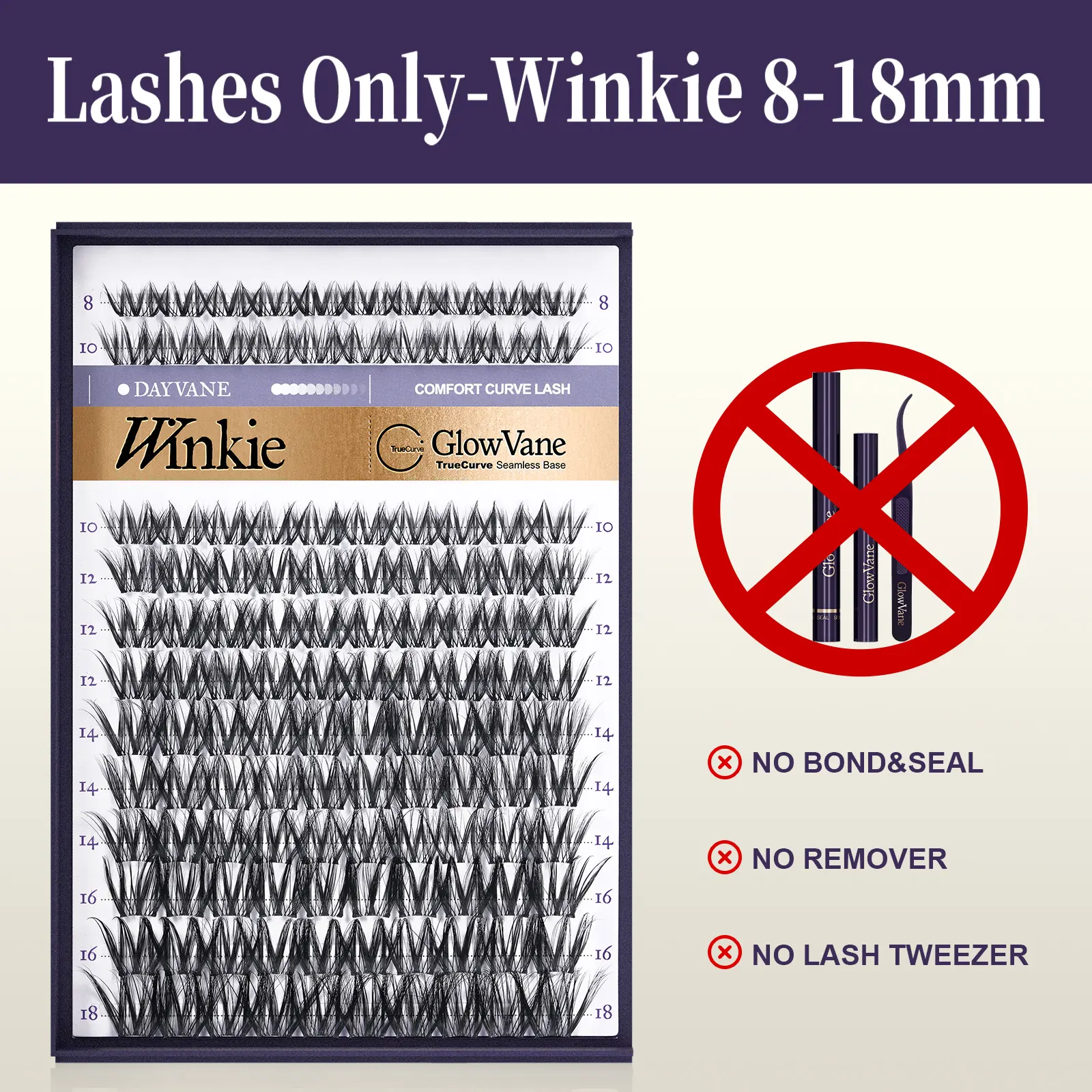 Only Winkie 8-18mm(NO Bond&Seal&Tweezer&Remover)
