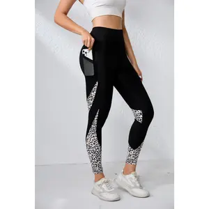 Women's High-Waisted Yoga Butt Lifting Leggings Full-Length with Pockets Soft Stretch Polyester Tummy Control for Gym Cycling Tennis All-Season Wear