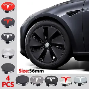 Tesla Wheel HUB Center Cover Replacement, Waterproof Dustproof Rust-Resistant, Strong Adhesive Easy Install, Fits Model 3/y/s/x/cybertruck