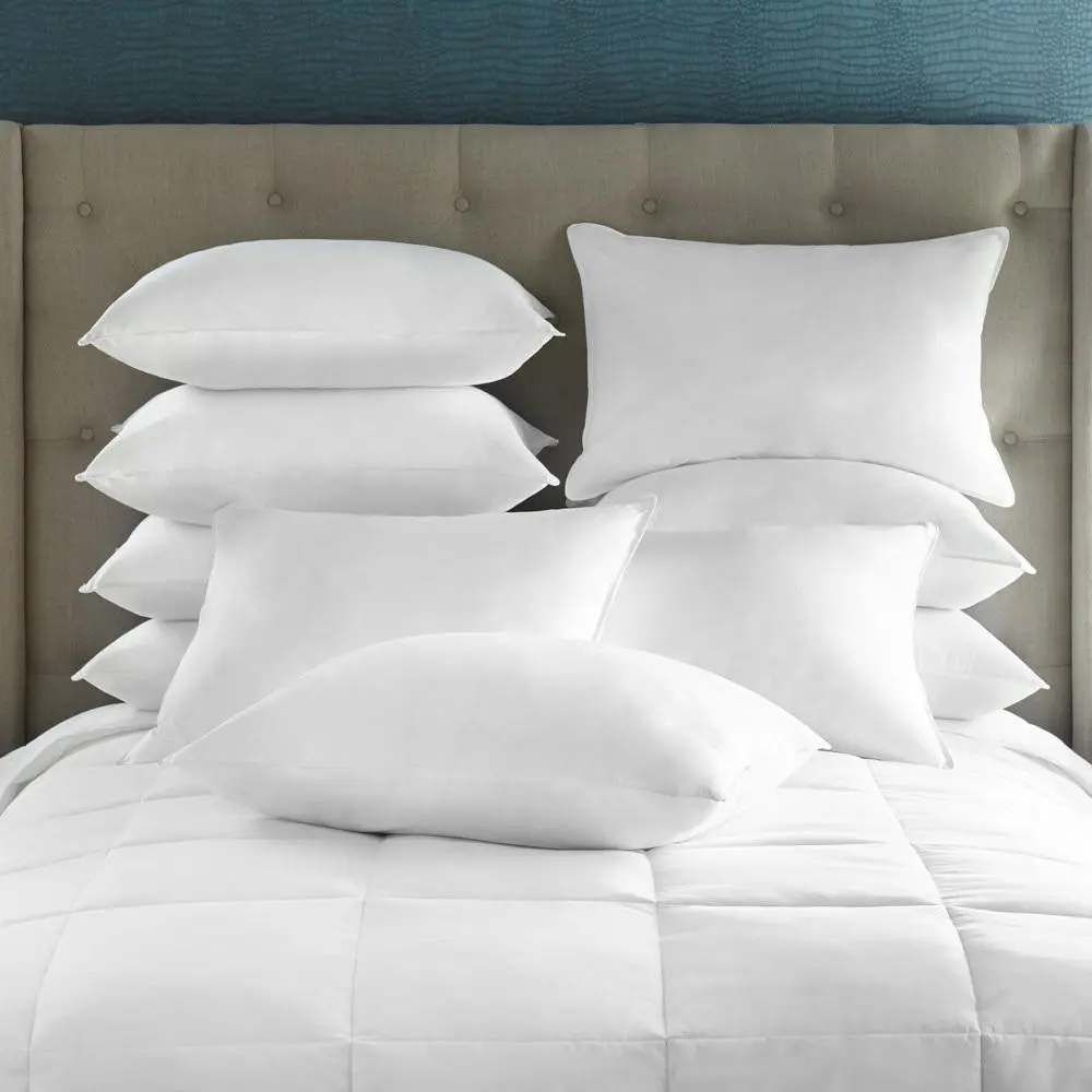 Down Alternative Soft/Medium Bulk Pillow 10 Pack for Back & Stomach Sleepers - Assembled In The USA by DOWNLITE® (Hypoallergenic)