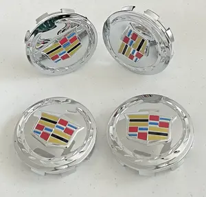4 83mm Cadillacc Escalade 2007-13 For 18" 20" Wheels Center Caps Colored Logo