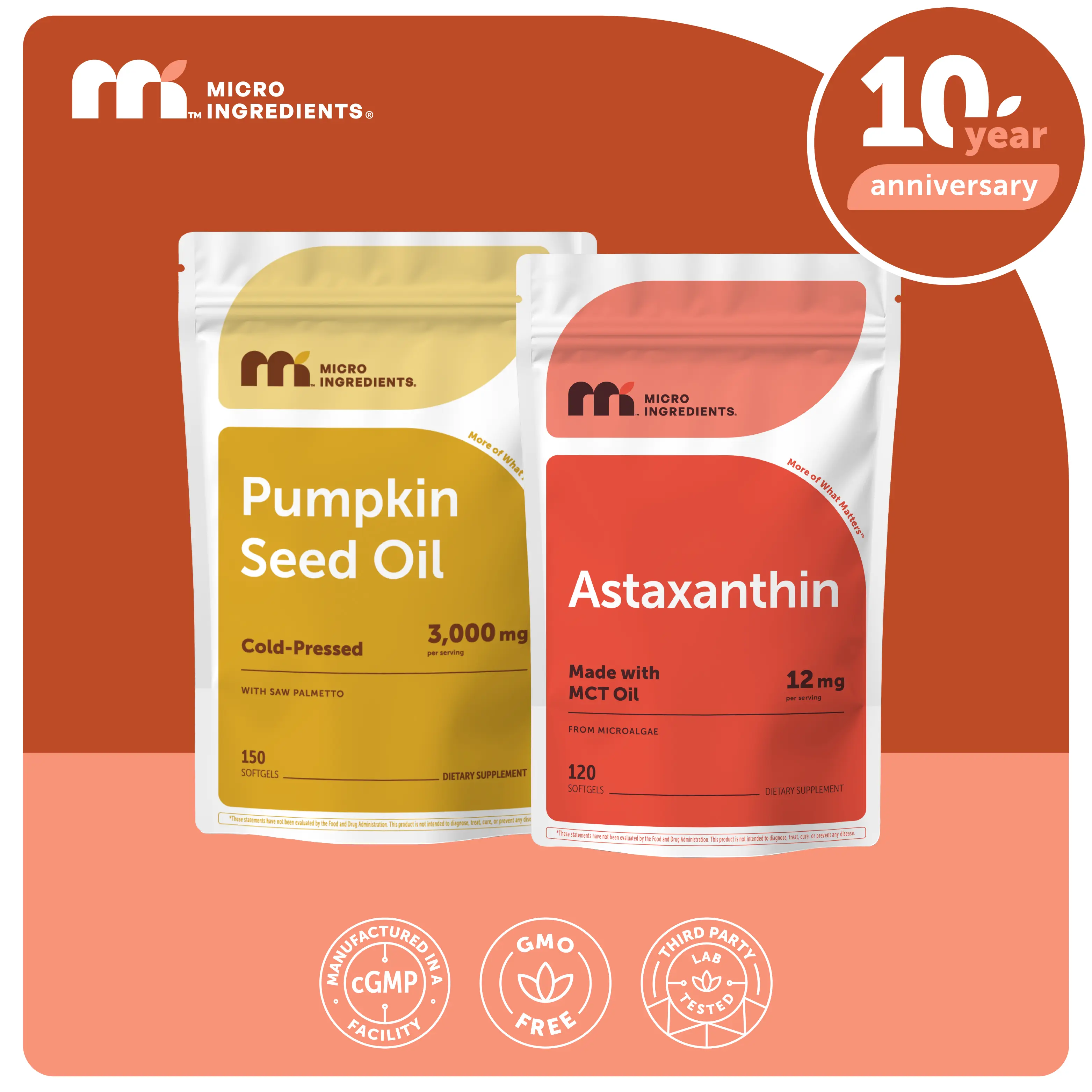 Mermaid Glow bundle: Astaxanthin 120 Softgels & Pumpkin Seed Oil with Saw Palmetto 150 Softgels Mermaid Glow bundle: Astaxanthin 120 Softgels & Pumpkin Seed Oil with Saw Palmetto 150 Softgels